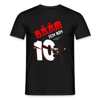 10. Geburtstag Junge 10 Jahre alt - Männer T-Shirt - Schwarz - Vorne - AI Model Male 178 light (178cm)