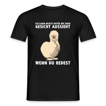 Kann nichts dafür wie mein Gesicht aussieht - Männer T-Shirt - Schwarz - Vorne - AI Model Male 178 light (178cm)