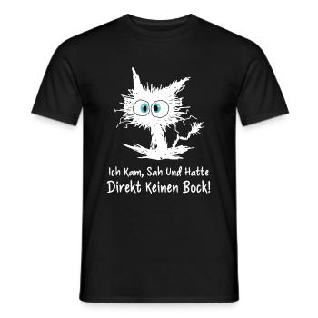 Ich Kam Sah Und Hatte Direkt Keinen Bock - Männer T-Shirt - Schwarz - Vorne - AI Model Male 178 light (178cm)