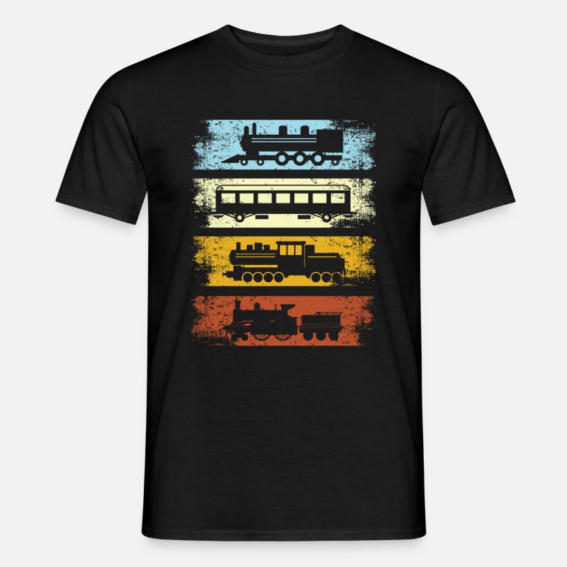 Retro Eisenbahn Vintage - Männer T-Shirt - Schwarz