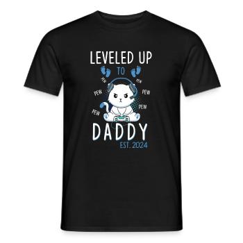 Nivelé jusqu’à papa 2024 - T-shirt homme - noir - Devant - AI Model Male 178 light (178cm)