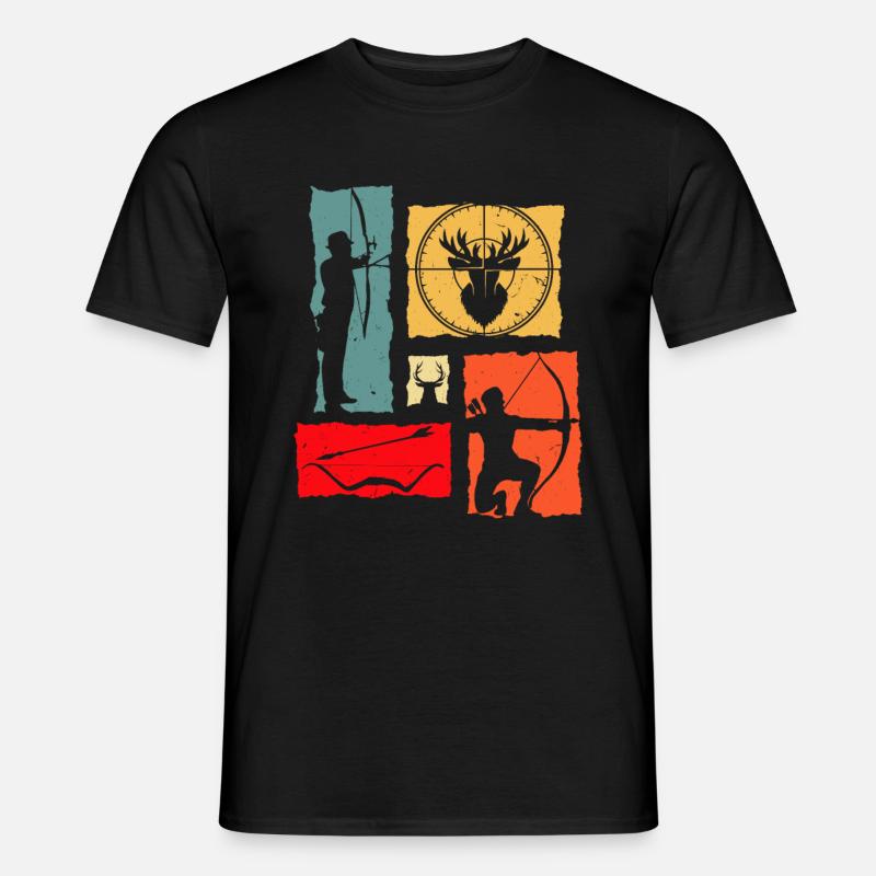 Archer Retro Archery - Männer T-Shirt - Schwarz