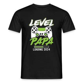 Papa Level Loading 2024 - Men's T-Shirt - black - Front - AI Model Male 178 light (178cm)