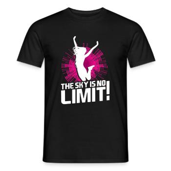 The Sky is No Limit Trampoline - Men's T-Shirt - black - Front - AI Model Male 178 light (178cm)