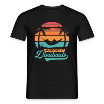 Sponsored by Dividends Shareholder - Men's T-Shirt - black - Front - AI Model Male 178 light (178cm)