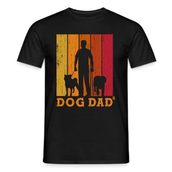 Dog Dad to the power of 2 - Men's T-Shirt - black - Front - AI Model Male 178 light (178cm)