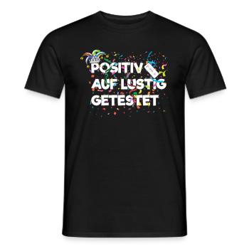 Positiv auf Lustig Getestet - Männer T-Shirt - Schwarz - Vorne - AI Model Male 178 light (178cm)
