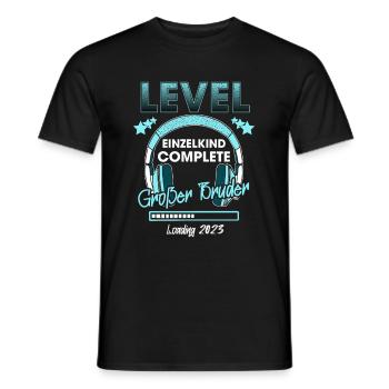 Großer Bruder 2023 Loading Einzelkind Gamer - Männer T-Shirt - Schwarz - Vorne - AI Model Male 178 light (178cm)