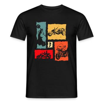 Trike Retro - Männer T-Shirt - Schwarz - Vorne - AI Model Male 178 light (178cm)