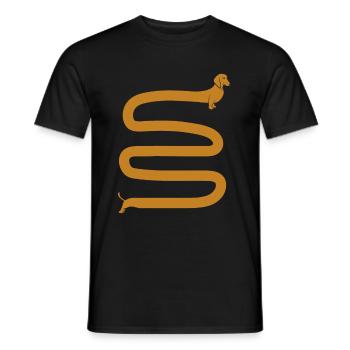 Long Dachshund Dog Breed Wiener Sausage Dog - Männer T-Shirt - Schwarz - Vorne - AI Model Male 178 light (178cm)