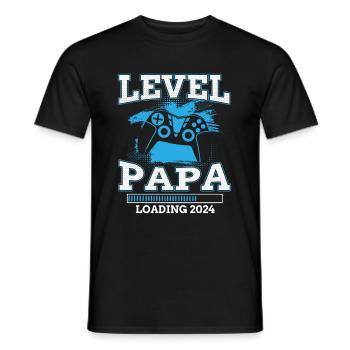 Papa Level Loading 2024 - Men's T-Shirt - black - Front - AI Model Male 178 light (178cm)