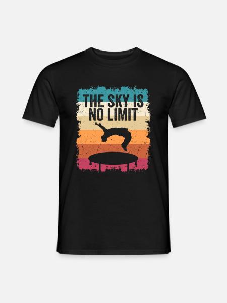 The Sky is No Limit Trampoline - Männer T-Shirt - Schwarz