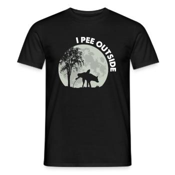 I Pee Outside Hund - Männer T-Shirt - Schwarz - Vorne - AI Model Male 178 light (178cm)