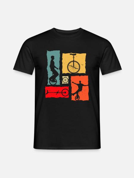 Unicycle Retro - Men's T-Shirt - black