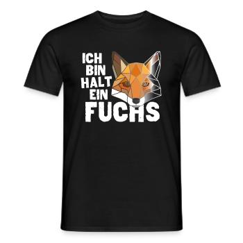 Ich bin halt ein Fuchs Low Poly - Männer T-Shirt - Schwarz - Vorne - AI Model Male 178 light (178cm)
