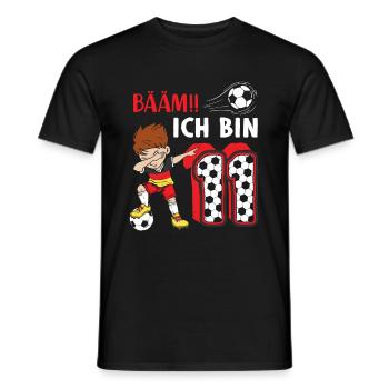 11. Geburtstag Fussball 11 Jahre Fußballer - Männer T-Shirt - Schwarz - Vorne - AI Model Male 178 light (178cm)