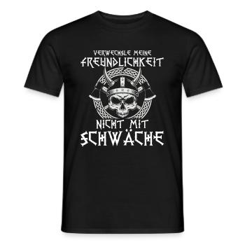 Valhalla kindness weakness - Men's T-Shirt - black - Front - AI Model Male 178 light (178cm)