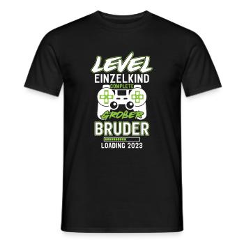 Großer Bruder 2023 Einzelkind Complete Gamer - Männer T-Shirt - Schwarz - Vorne - AI Model Male 178 light (178cm)