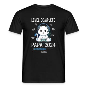 Level Complete PAPA 2024 - Men's T-Shirt - black - Front - AI Model Male 178 light (178cm)
