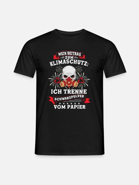 Mein Beitrag Zum Klimaschutz Pyrotechnik - Männer T-Shirt - Schwarz