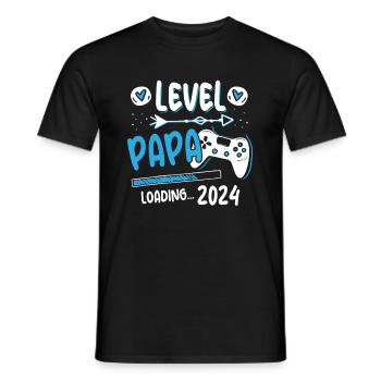 Papa Level Loading 2024 - Men's T-Shirt - black - Front - AI Model Male 178 light (178cm)
