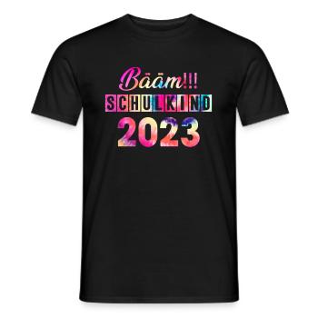 Schulkind 2023 Einschulung - Männer T-Shirt - Schwarz - Vorne - AI Model Male 178 light (178cm)