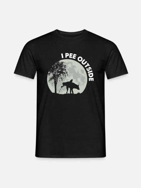 I Pee Outside Dog - Männer T-Shirt - Schwarz