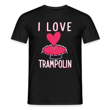 I Love Trampoline Trampoline Gymnastics - Männer T-Shirt - Schwarz - Vorne - AI Model Male 178 light (178cm)