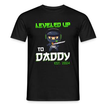 Nivelé jusqu’à papa 2024 - T-shirt homme - noir - Devant - AI Model Male 178 light (178cm)