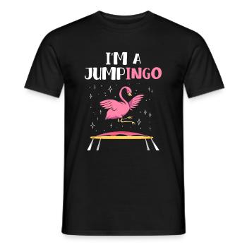 Jumpingo Flamingo Trampoline - T-shirt homme - noir - Devant - AI Model Male 178 light (178cm)