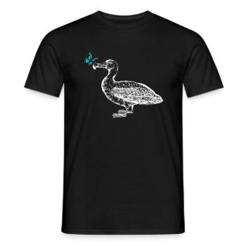 Mouette au papillon - T-shirt homme - noir - Devant - AI Model Male 178 light (178cm)
