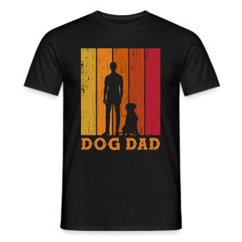Rétro Meilleur Chien Dad - T-shirt homme - noir - Devant - AI Model Male 178 light (178cm)
