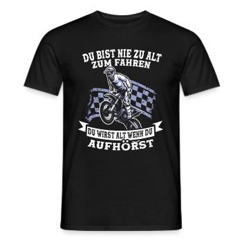 Du bist nie zu alt zum Fahren Opa Motocross - Männer T-Shirt - Schwarz - Vorne - AI Model Male 178 light (178cm)