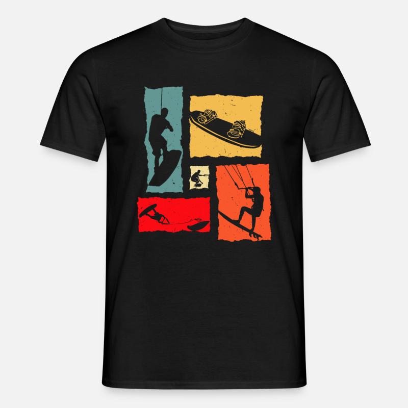 Wakeboard Retro - Männer T-Shirt - Schwarz