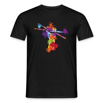 Pilons Splash Art - T-shirt homme - noir - Devant - AI Model Male 178 light (178cm)