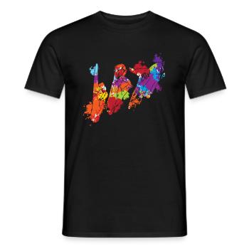 Splash Art 18 7 Pour le Gang Hand Signal - T-shirt homme - noir - Devant - AI Model Male 178 light (178cm)