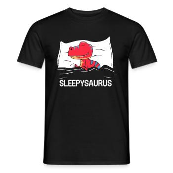 Official Napping Shirt Sleepysaurus - Men's T-Shirt - black - Front - AI Model Male 178 light (178cm)