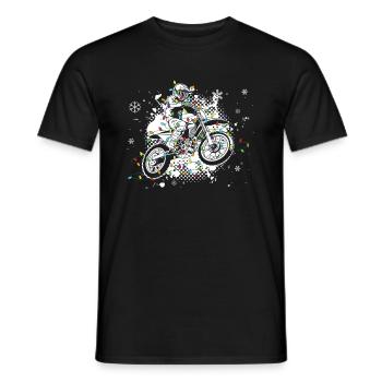 Christmas Motocross - Männer T-Shirt - Schwarz - Vorne - AI Model Male 178 light (178cm)