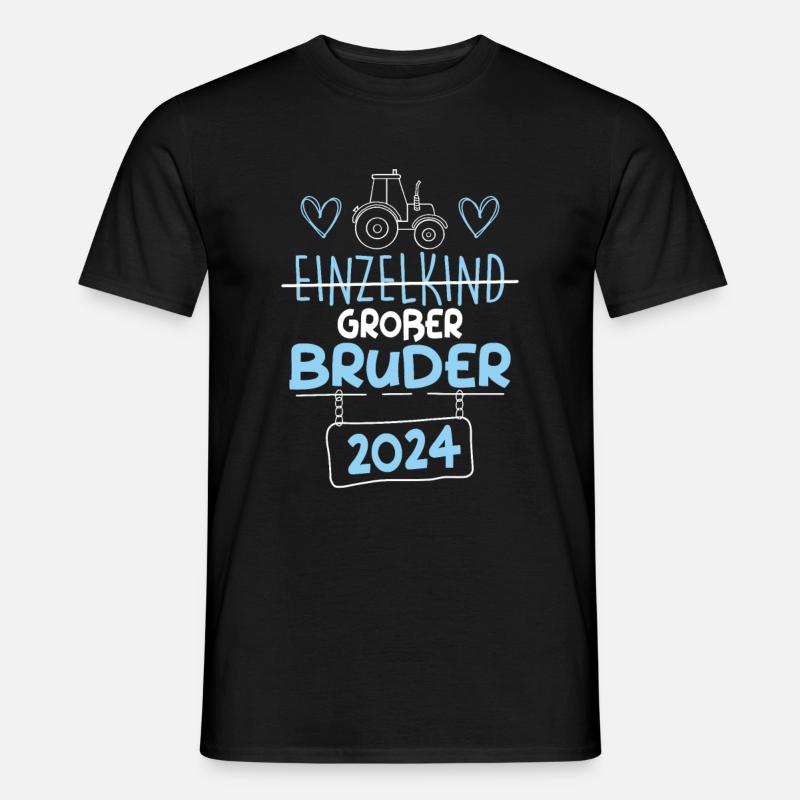 Großer Bruder 2024 Traktor - Männer T-Shirt - Schwarz
