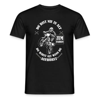 Du bist nie zu alt zum Fahren Opa Motocross - Männer T-Shirt - Schwarz - Vorne - AI Model Male 178 light (178cm)