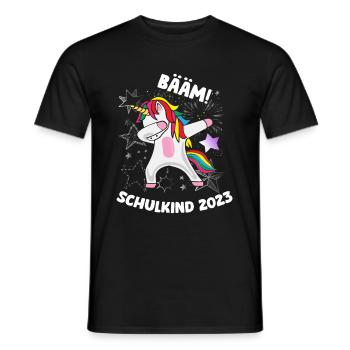 BÄÄM SCHULKIND 2023 - Männer T-Shirt - Schwarz - Vorne - AI Model Male 178 light (178cm)
