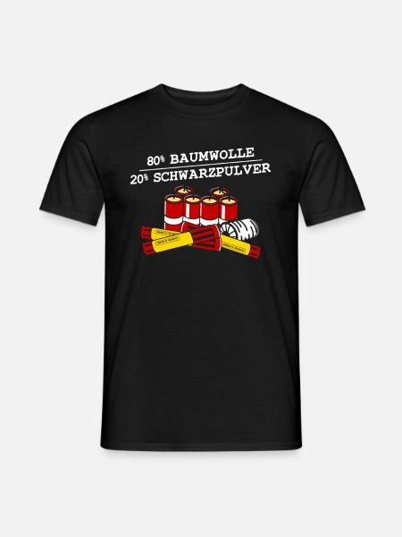 80% Baumwolle 20% Schwarzpulver - Männer T-Shirt - Schwarz