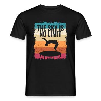The Sky is No Limit Trampoline - Men's T-Shirt - black - Front - AI Model Male 178 light (178cm)