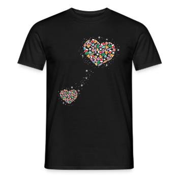 Enceinte Maman Chat Maman Maman Deux Coeurs - T-shirt homme - noir - Devant - AI Model Male 178 light (178cm)
