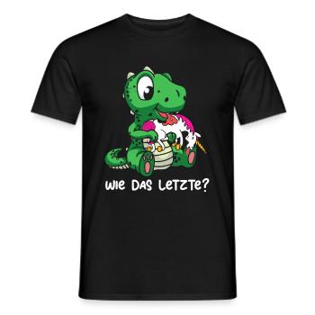 Drachen Wie Das Letzte Drache frisst Einhorn - Männer T-Shirt - Schwarz - Vorne - AI Model Male 178 light (178cm)