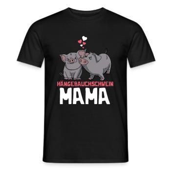 Schweine Hängebauchschwein Mama Landwirtin - Männer T-Shirt - Schwarz - Vorne - AI Model Male 178 light (178cm)