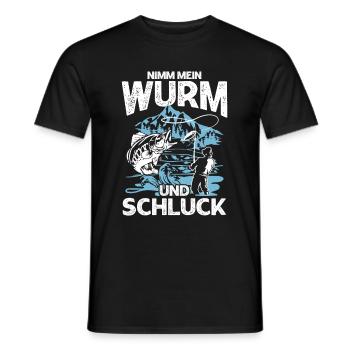 Nimm Mein Wurm Und Schluck - Männer T-Shirt - Schwarz - Vorne - AI Model Male 178 light (178cm)