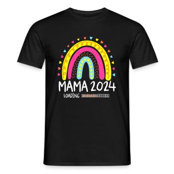 Maman 2024 Chargement - T-shirt homme - noir - Devant - AI Model Male 178 light (178cm)