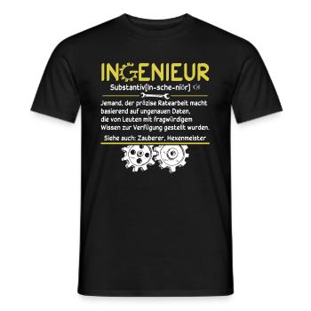 Definition Ingenieur - Männer T-Shirt - Schwarz - Vorne - AI Model Male 178 light (178cm)