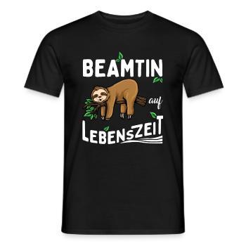 Beamtin auf Lebenszeit Beamter for Life - Männer T-Shirt - Schwarz - Vorne - AI Model Male 178 light (178cm)